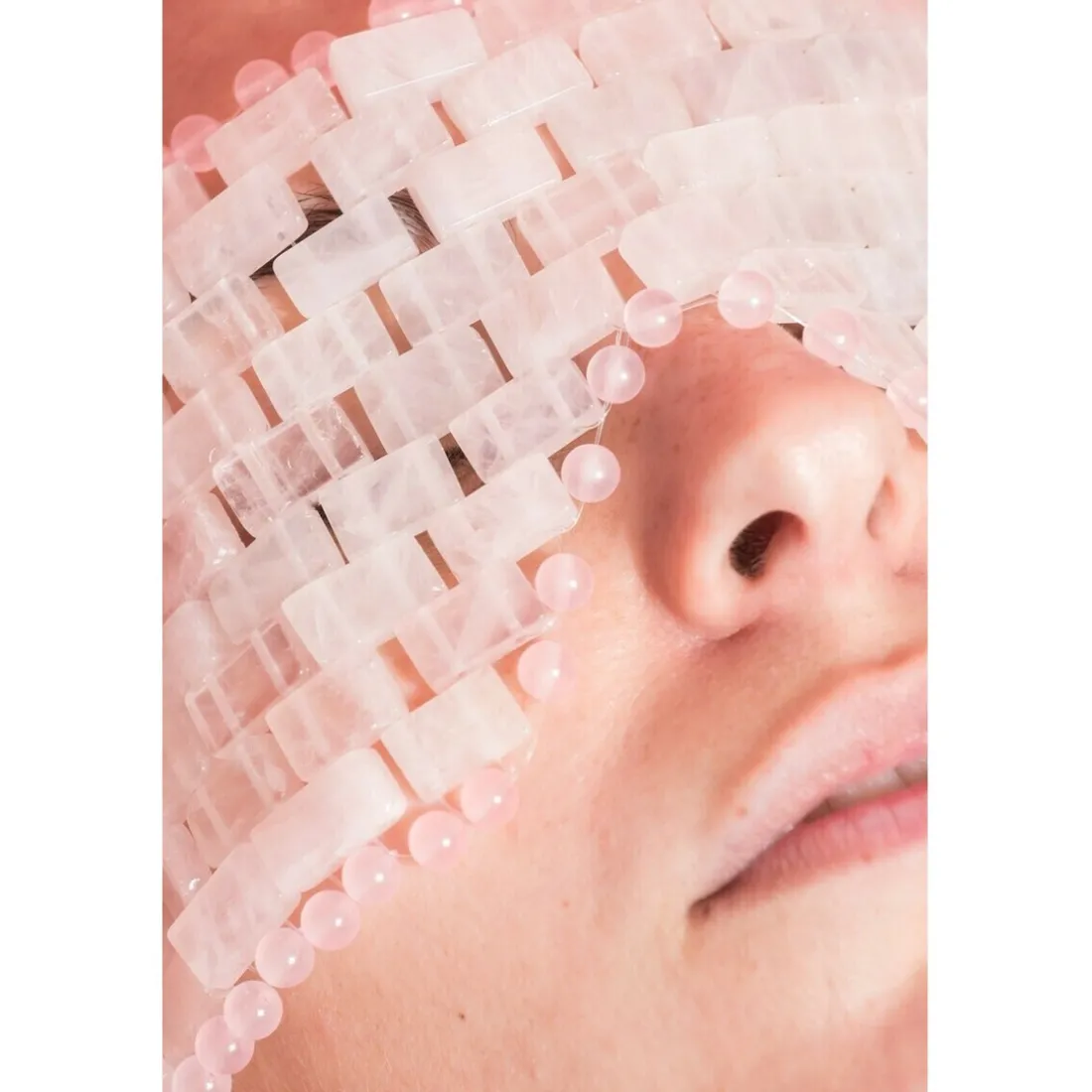 Masque pour les Yeux Anti-âge en Quartz Rose