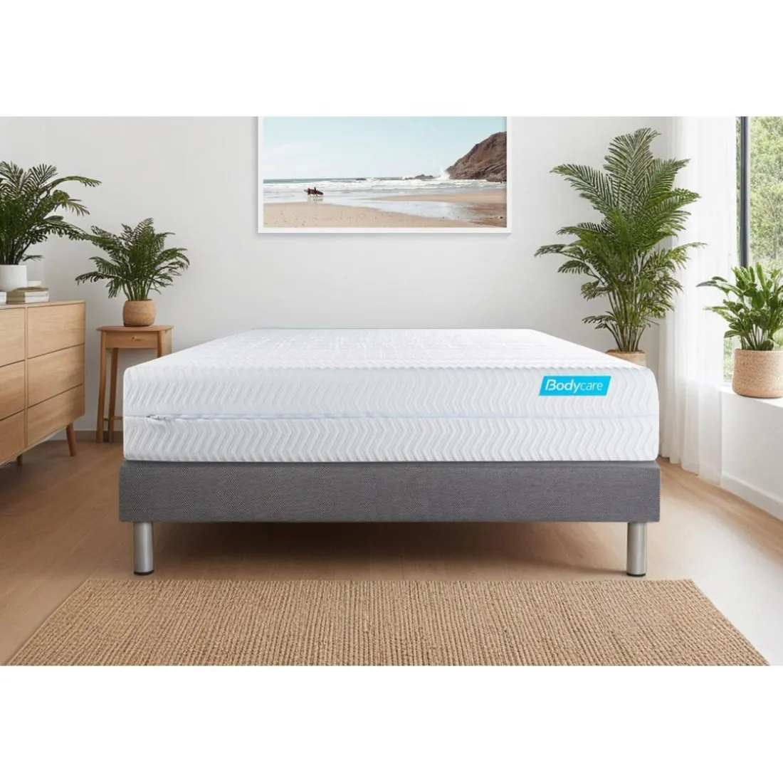Matelas BIOCARE Mousse a memoire de forme BIO 5 zones Maxi epaisseur
