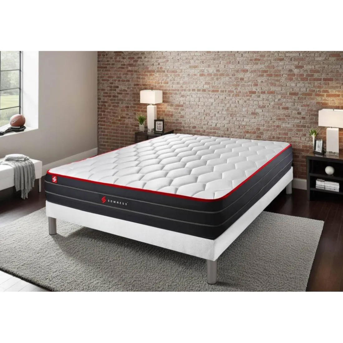 Matelas BOOST ressorts ensaches et memoire de forme