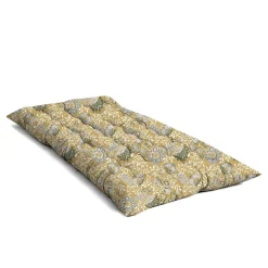 Matelas de sol INDIAN FLOWERS Shiva 60 x 120 x 7 cm en gaze de coton Ocre