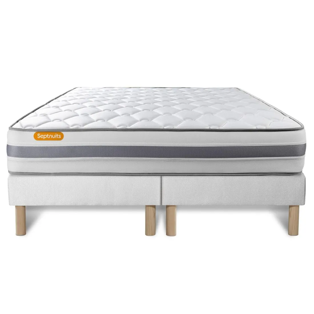 Matelas double sommiers Memo Spring Ressorts ensaches 3 zones de confort MAXI épaisseur