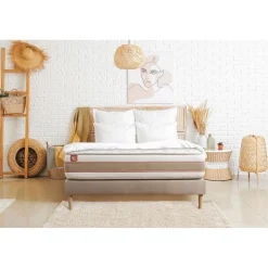 Matelas LE DÉLICAT Ressorts ensaches Memoire de forme 5 zones de confort