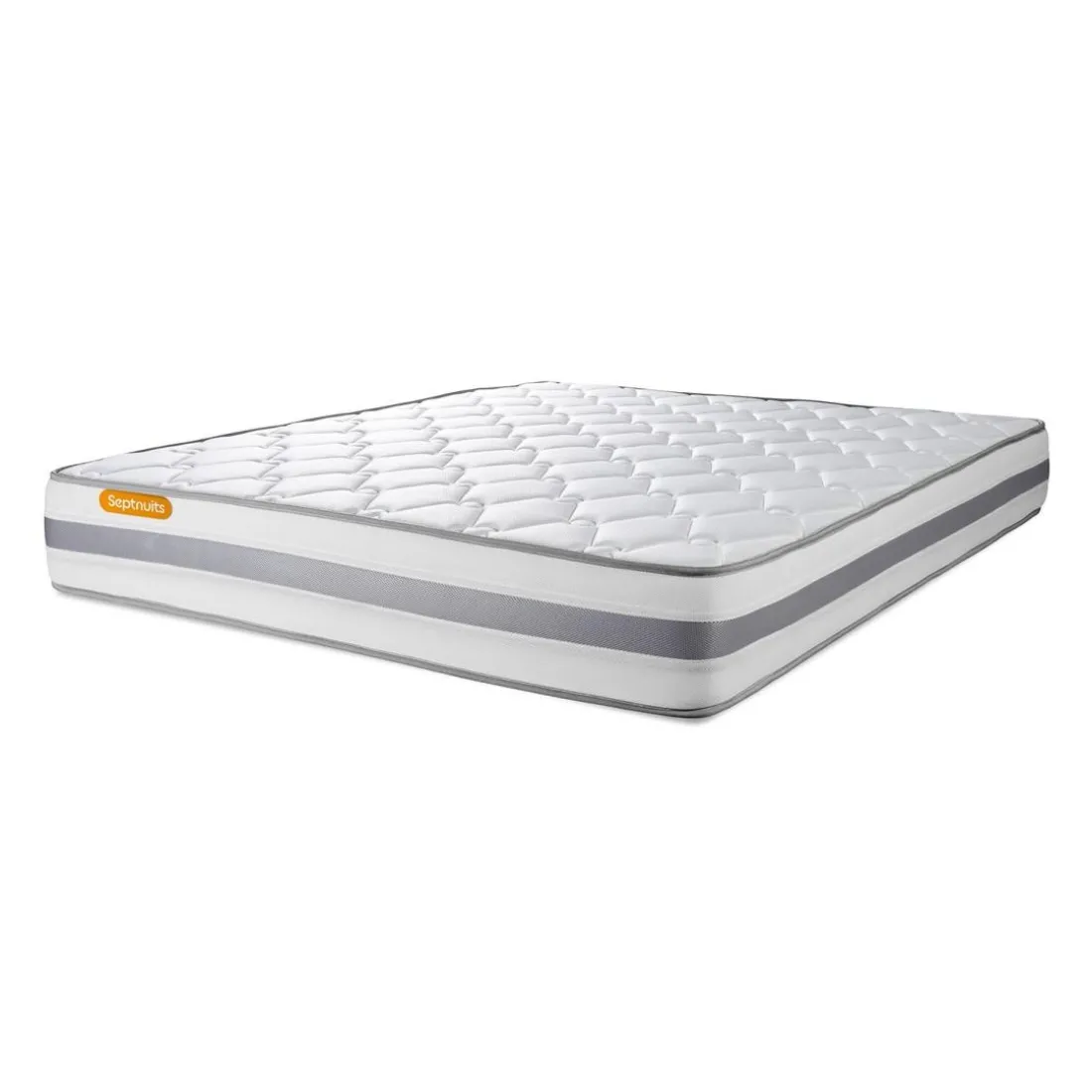 Matelas sommier kit blanc Memo Spring Ressorts ensaches MAXI épaisseur