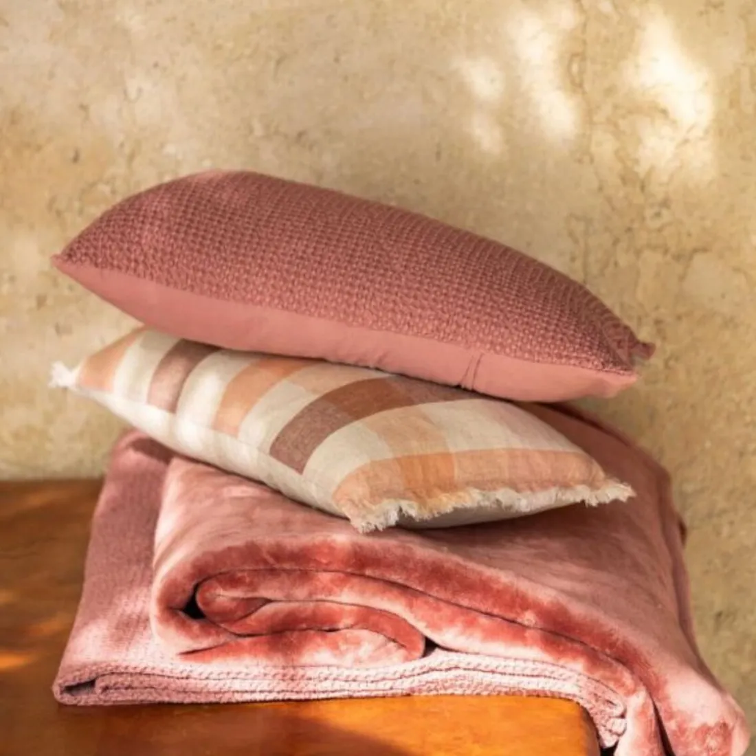 Maxi plaid Michka Terracotta 180 x 220