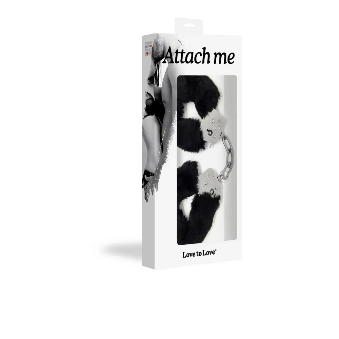 Menottes fausse fourrure ATTACH ME - MENOTTES NOIRES LOVE TO LOVE
