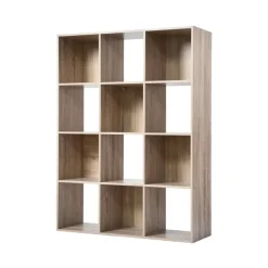 Meuble à 12 cases en bois Beige