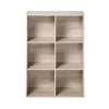 Meuble à 6 cases en bois Beige
