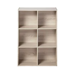 Meuble à 6 cases en bois Beige