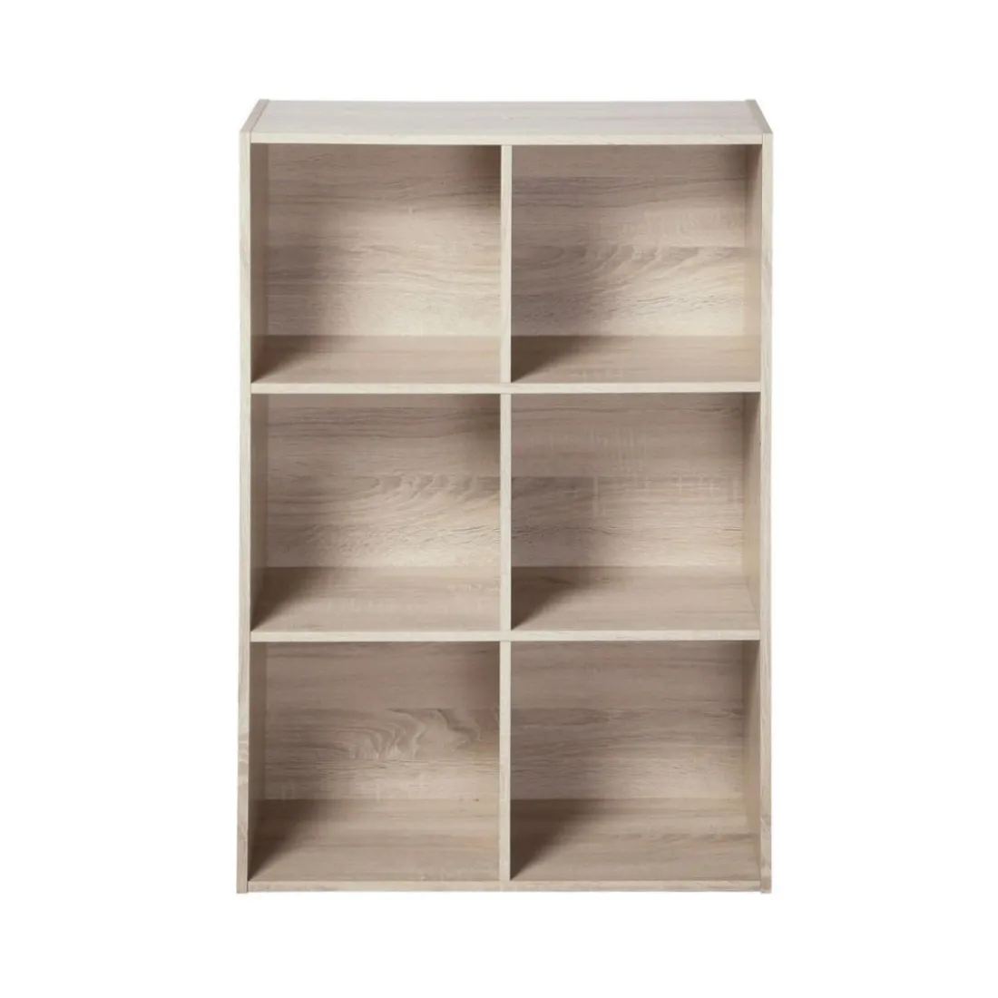 Meuble à 6 cases en bois Beige