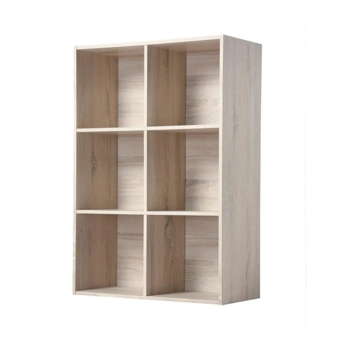 Meuble à 6 cases en bois Beige