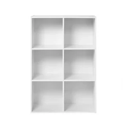 Meuble à 6 cases en bois blanc