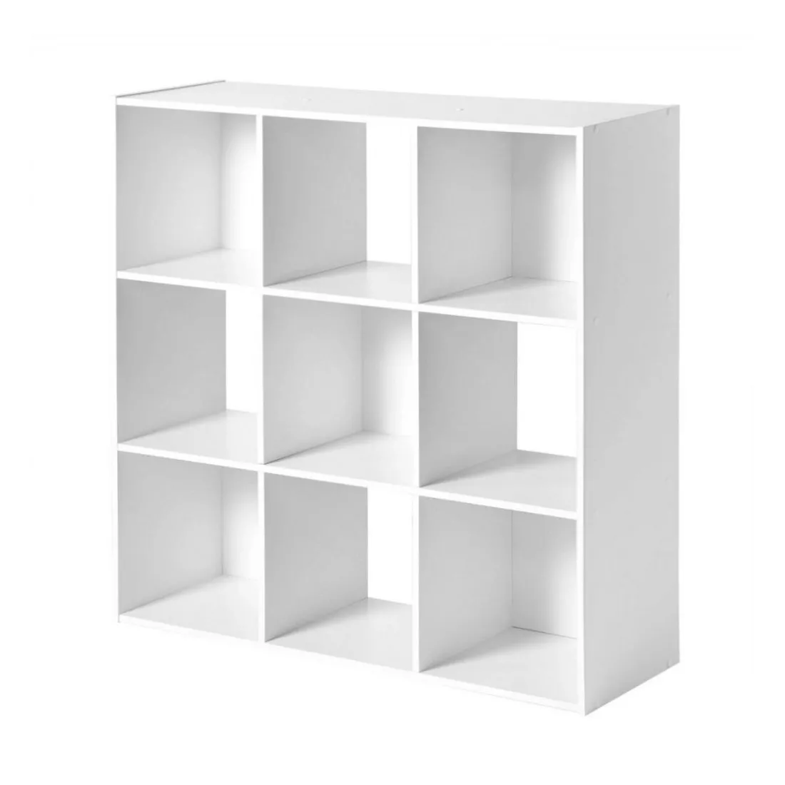 Meuble à 9 cases en bois blanc
