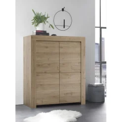 Meuble 4 portes en bois FIRENZE décor chene