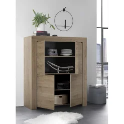 Meuble 4 portes en bois FIRENZE décor chene