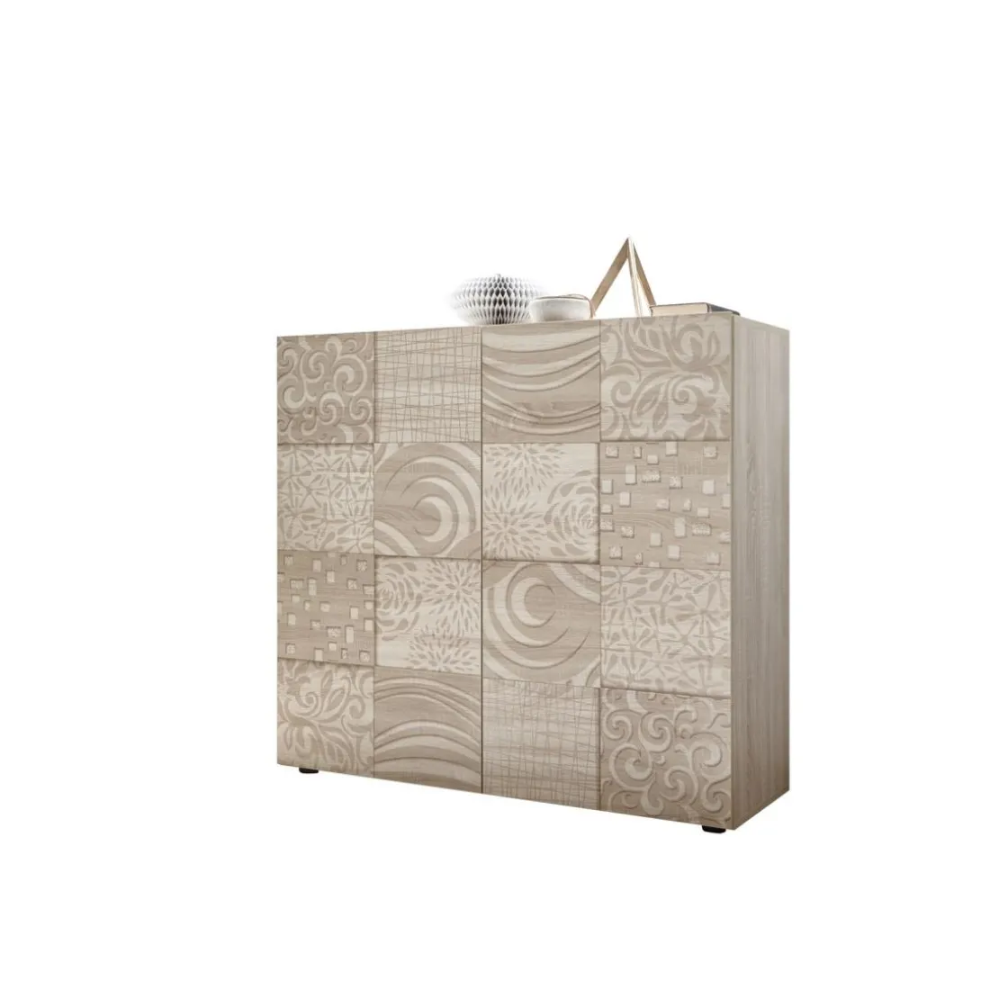 Meuble 2 portes MIRO décor chêne