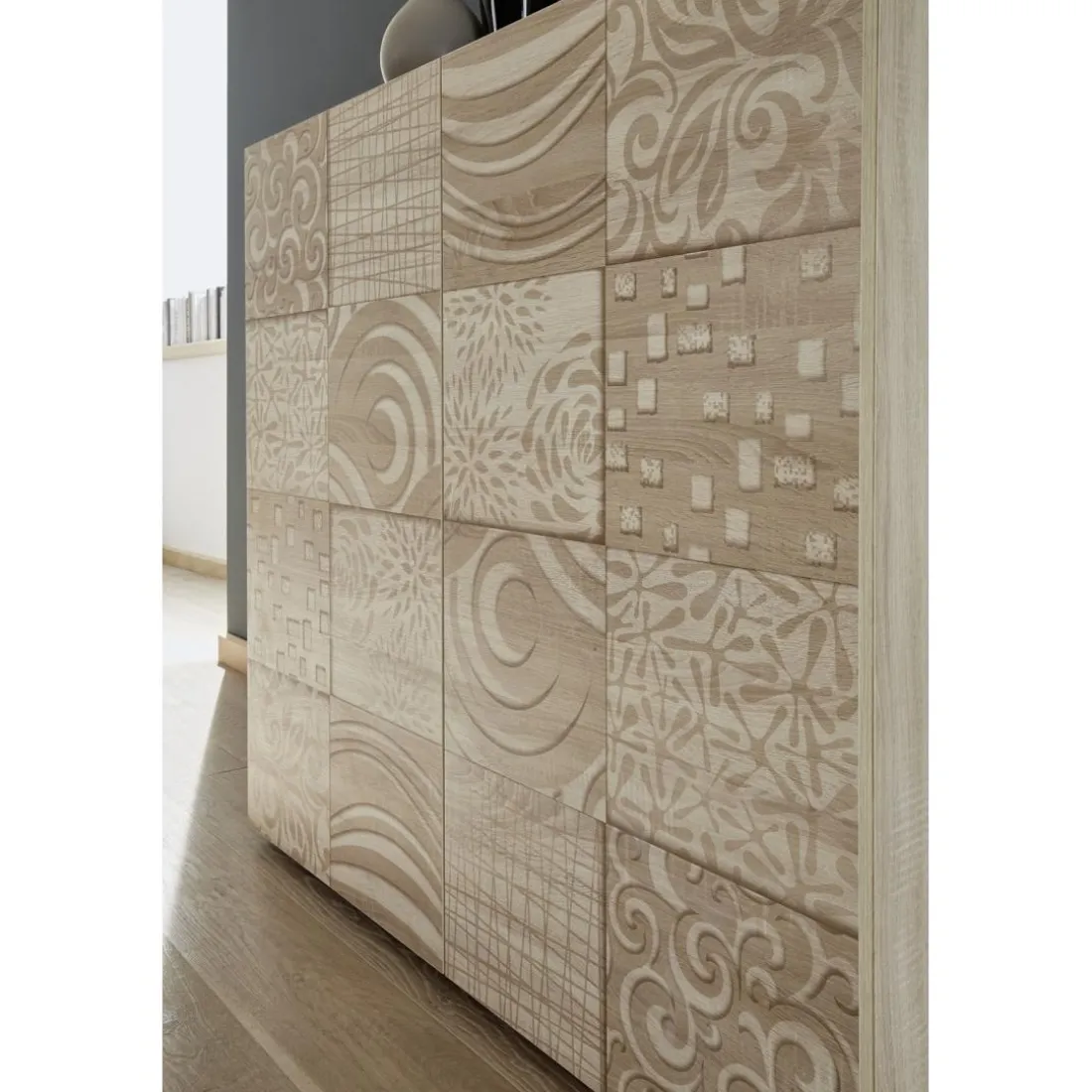 Meuble 2 portes MIRO décor chêne