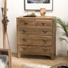 Meuble Chiffonnier ANDRIAN 5 Tiroirs Bois Pin Recyclé
