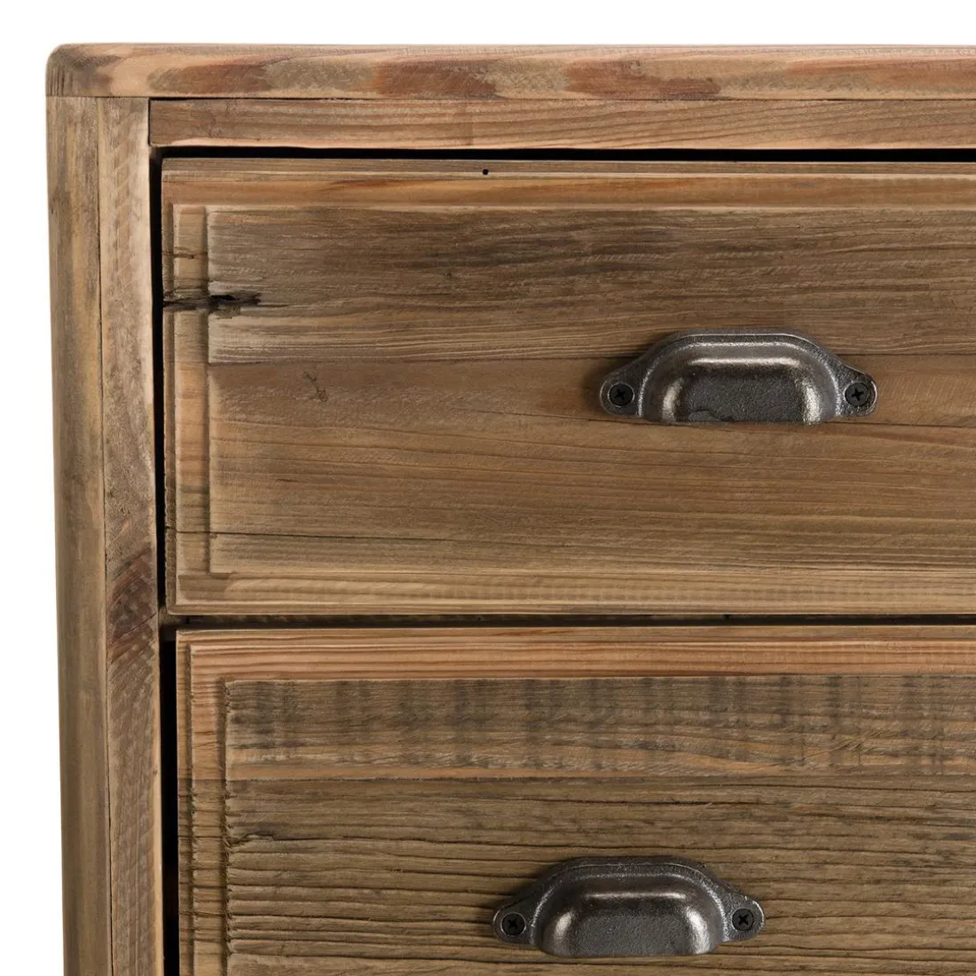 Meuble Chiffonnier ANDRIAN 5 Tiroirs Bois Pin Recyclé