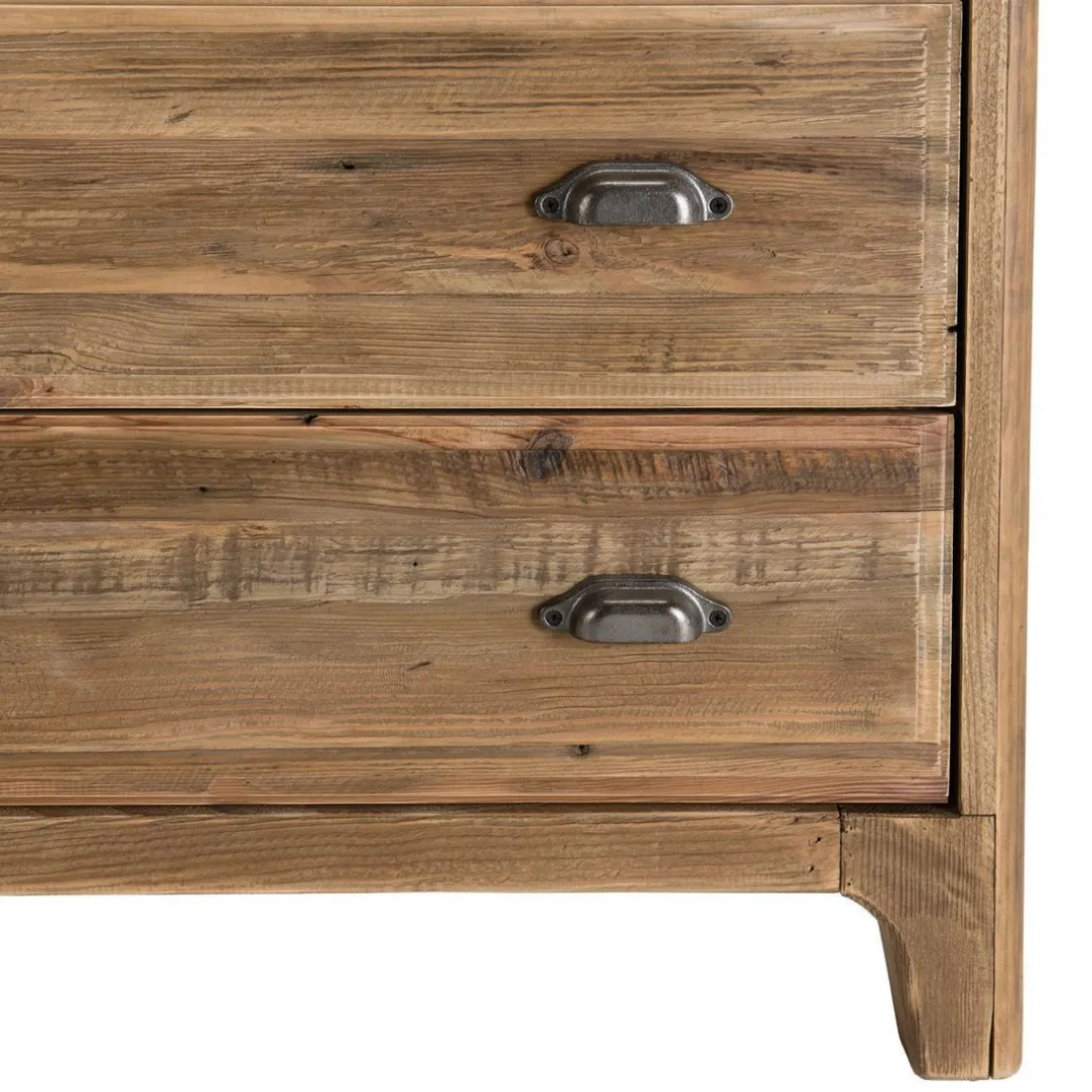 Meuble Chiffonnier ANDRIAN 5 Tiroirs Bois Pin Recyclé