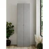 Meuble de rangement 2 portes 10 étagères reglable Blanc