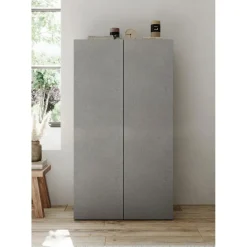 Meuble de rangement 2 portes 6 étagères reglable