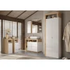 Meuble de rangement salle de bain 3 tiroirs façade blanc laqué brillant L35xH78 cm