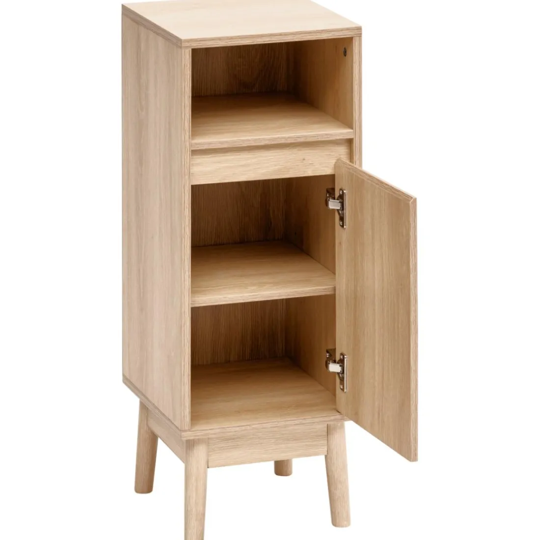 Meuble de salle de bain Abana 1 porte bois clair