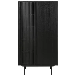 Meuble haut 2 portes noir