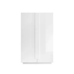 Meuble rangement 2 portes blanc laqué