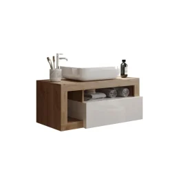 Meuble salle de bain Ancona suspendu coloris 78 cm