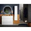 Meuble salle de bain Sienna sur pieds 3 tiroirs vasque integrée en céramique 80 cm