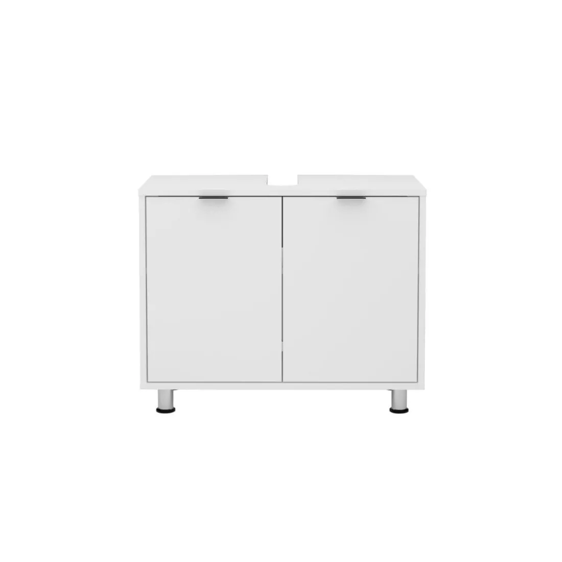 Meuble sous vasque avec deux portes ZAMORA 4 blanc