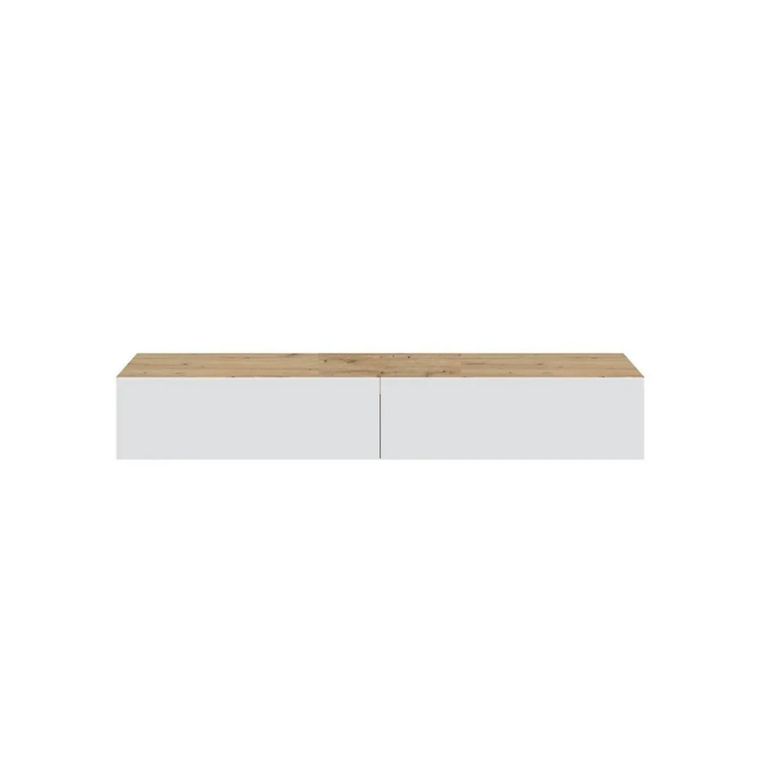 Meuble suspendu 2 abattants et 2 niches de rangement en bois Blanc Fabrication Espagne