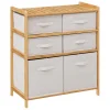 Meuble étagère avec 6 paniers