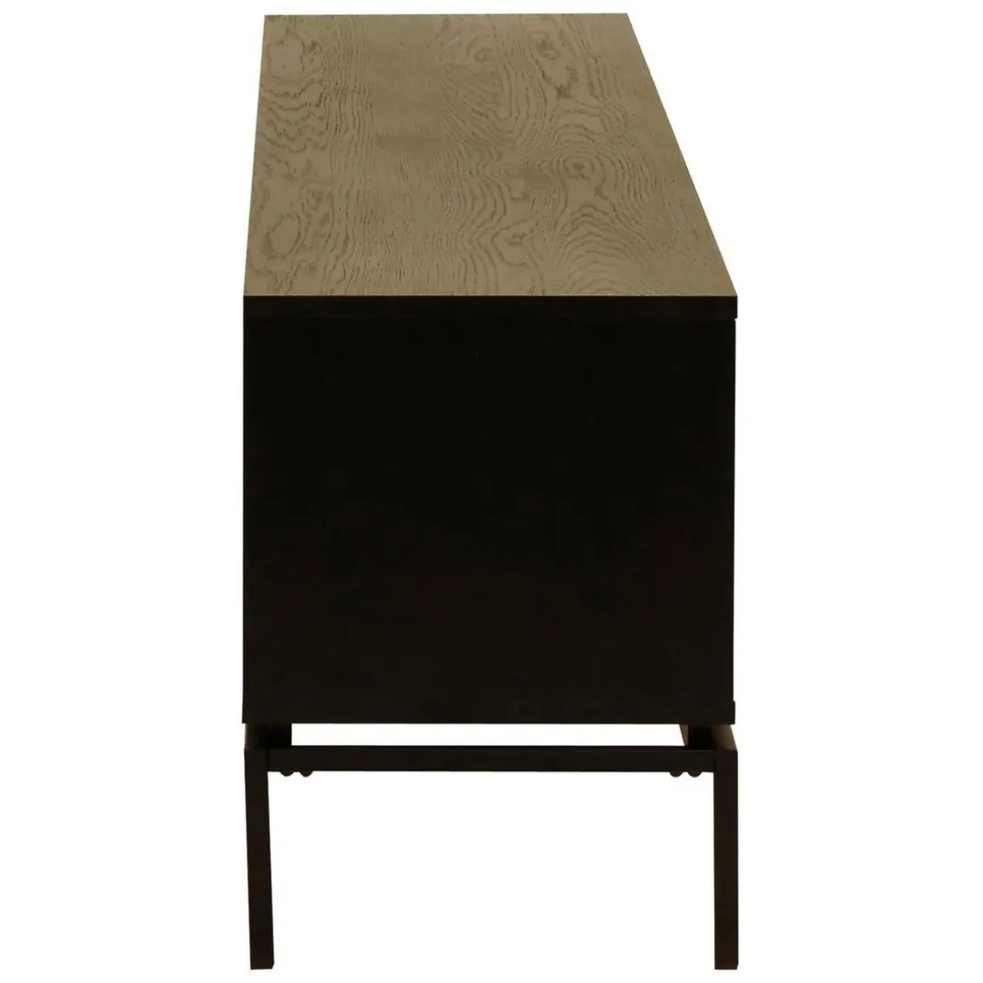 Meuble télé 180cm naturel et noir