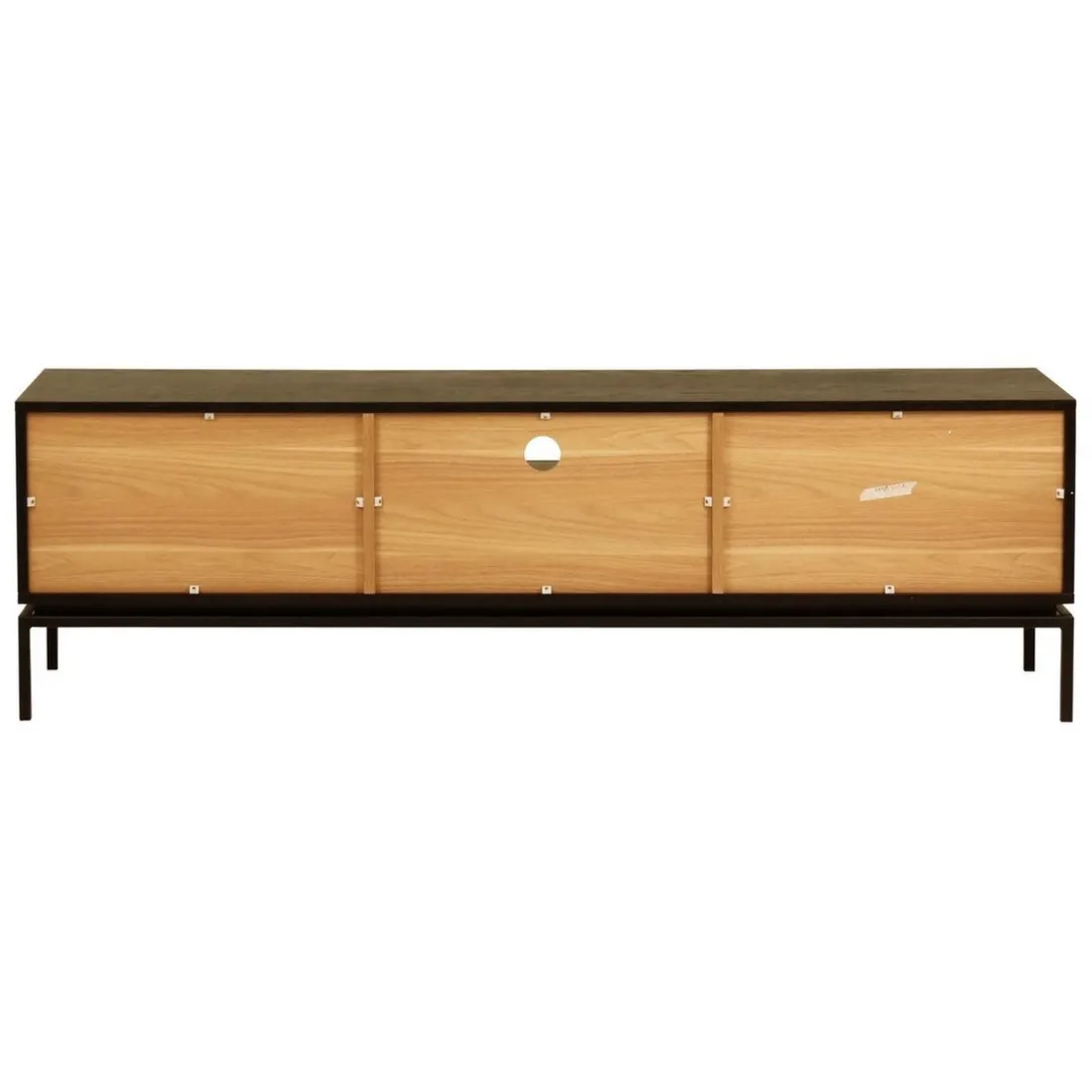 Meuble télé 180cm naturel et noir