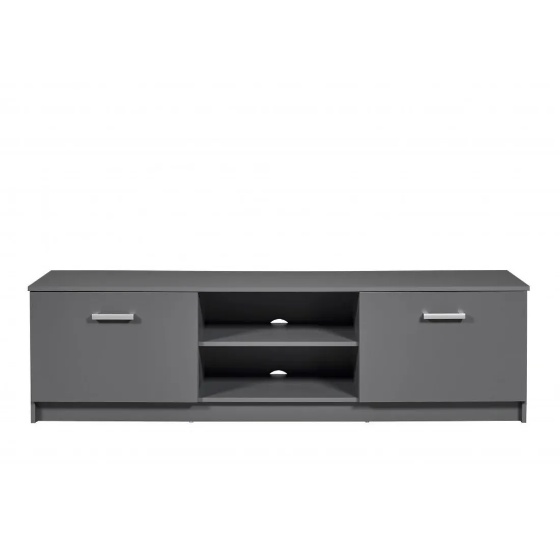 Meuble TV 2 Portes Gris Graphite ELENZIO