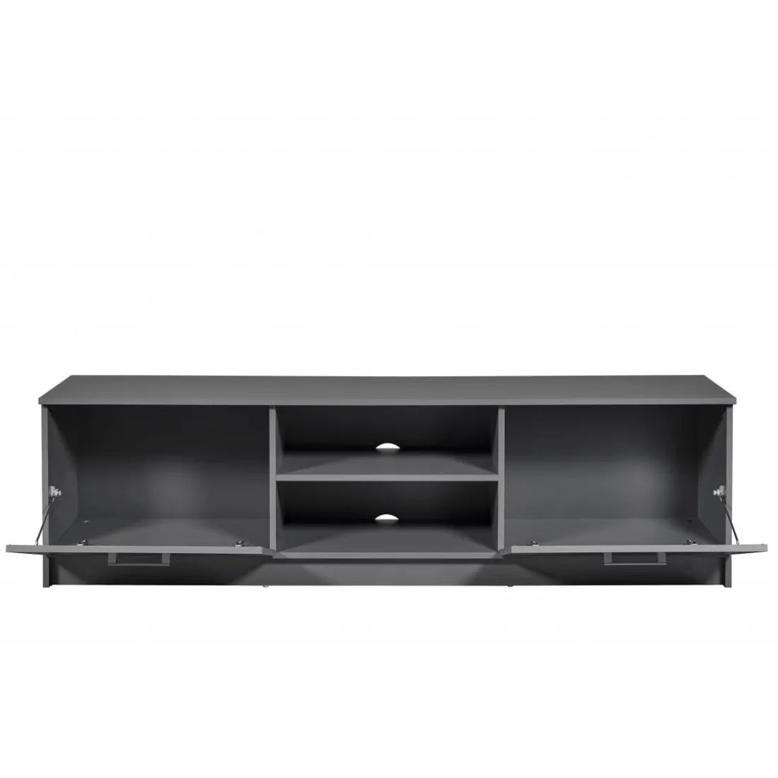 Meuble TV 2 Portes Gris Graphite ELENZIO