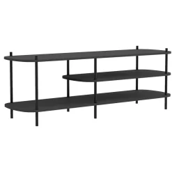 Meuble TV design industriel rangement en bois noir