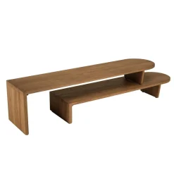 Meuble TV modulable 160x40cm en bois de teck recyclé naturel