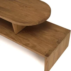 Meuble TV modulable 160x40cm en bois de teck recyclé naturel