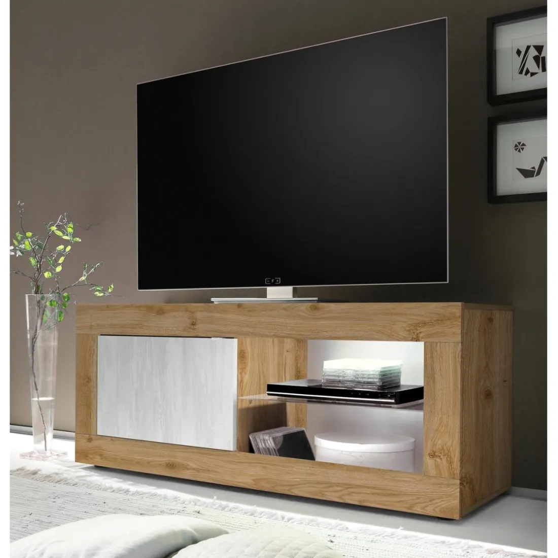Meuble TV petit 1 porte sans éclairage