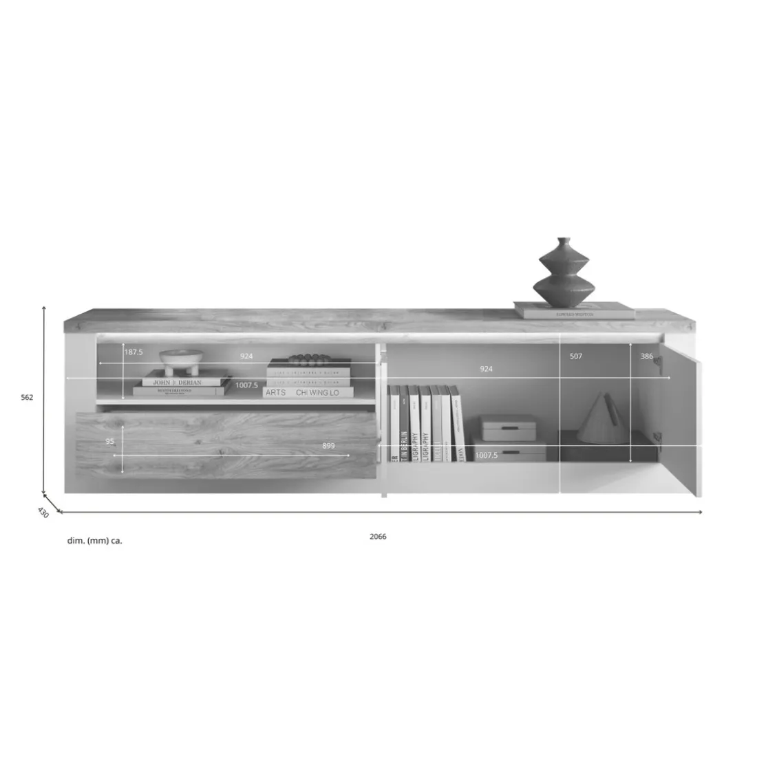 Meuble TV SAVONA Blanc