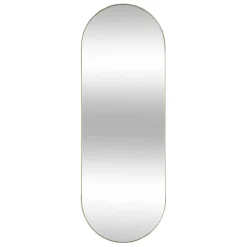 Miroir doré en métal