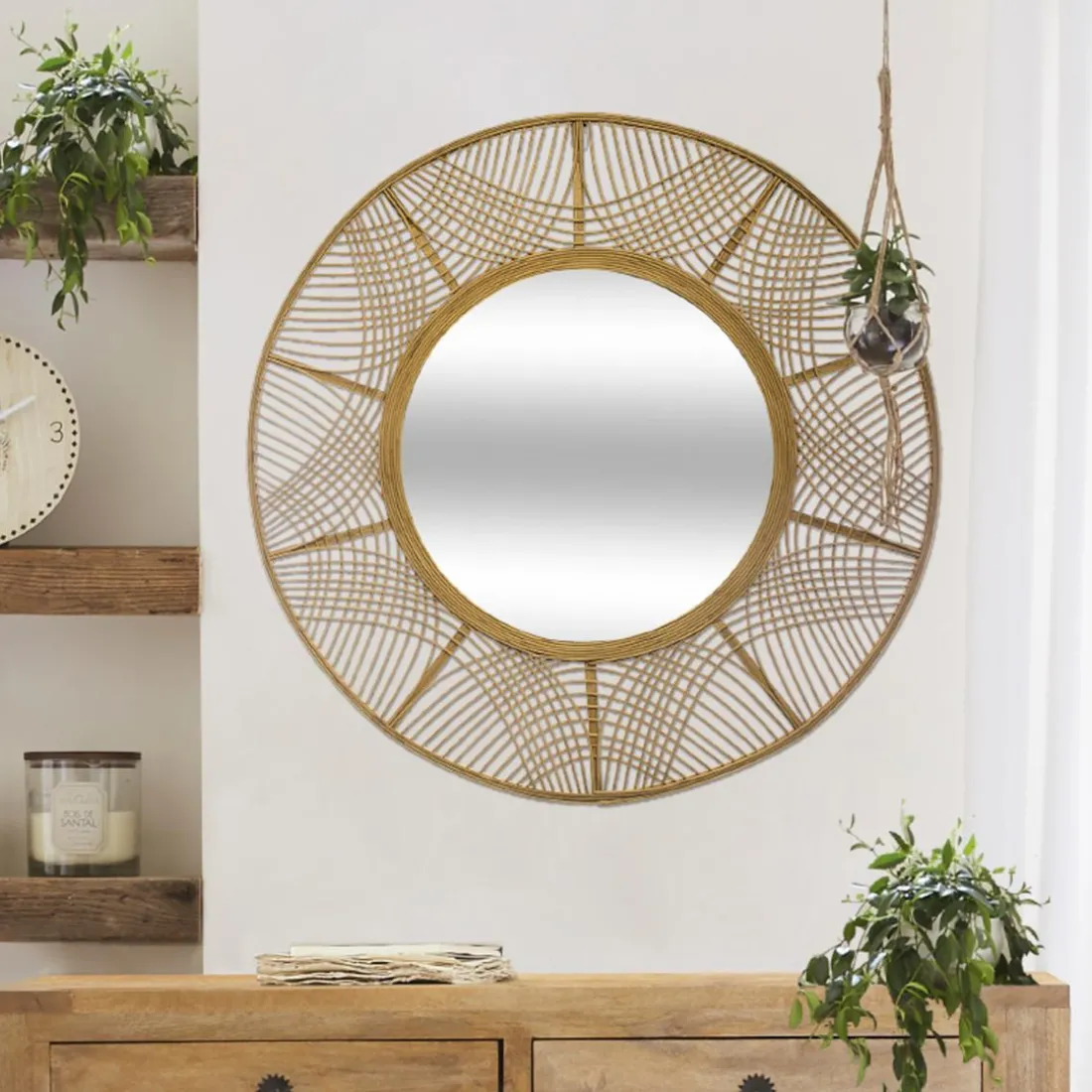Miroir en Bambou Ina