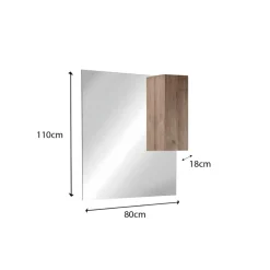 Miroir Led Jessie avec Colonne Integrée 1 Porte