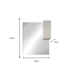 Miroir Led Villarica avec Colonne Integrée 1 Porte H30 cm