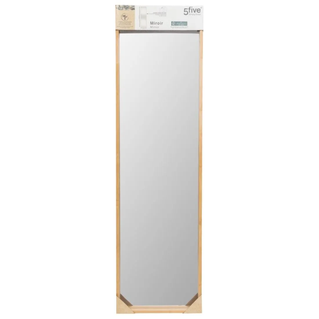 Miroir mural bambou
