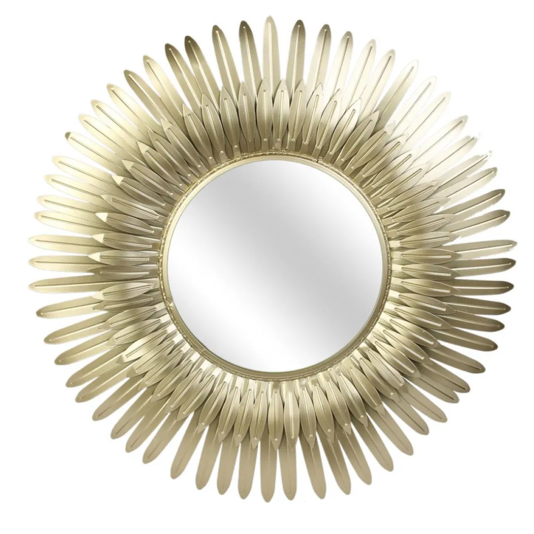 Miroir Plumes Doré JUBBY