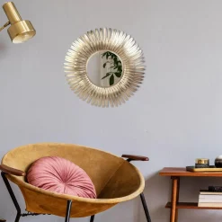 Miroir Plumes Doré JUBBY